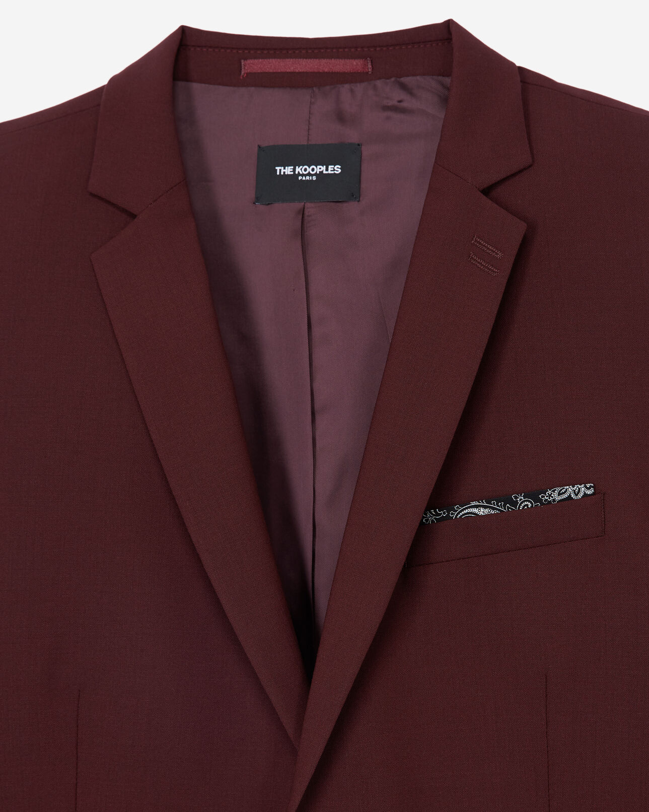 The Kooples MEN BURGUNDY buttoned burgundy formal jacket