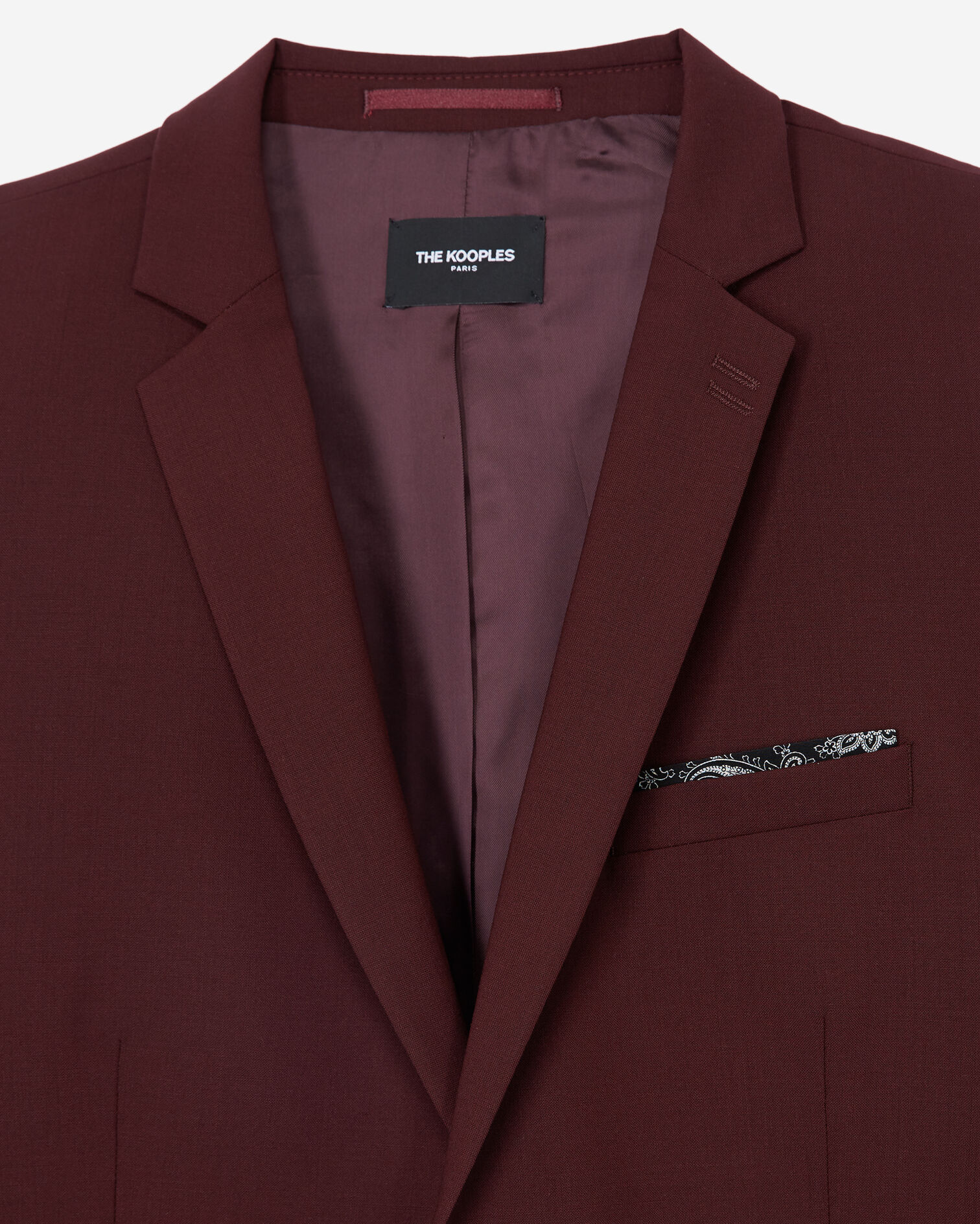 Buttoned burgundy formal jacket, BURGUNDY, hi-res image number null