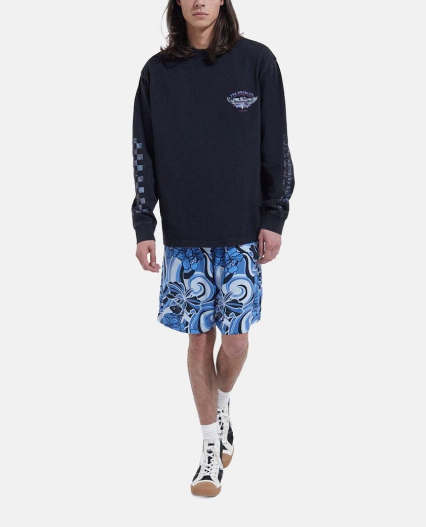 The Kooples HERREN BLUE blaue shorts mit psychedelischem print