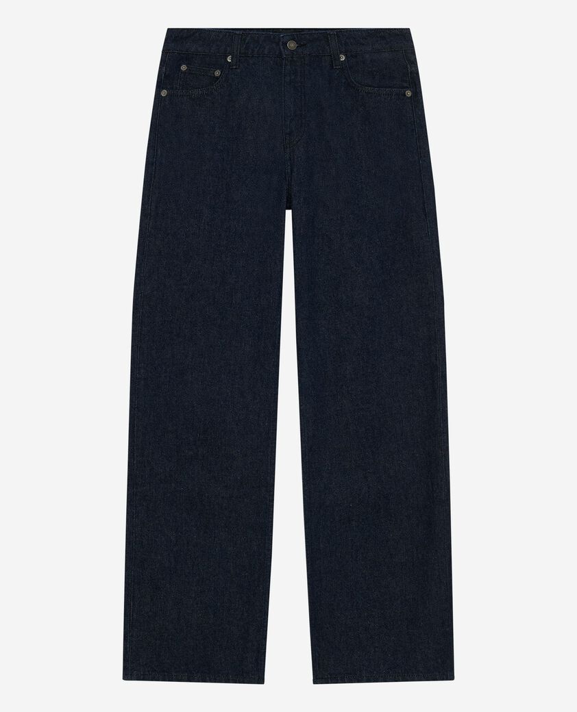 The Kooples WOMEN BLUE ELECTRIC blue raw wide-leg jeans