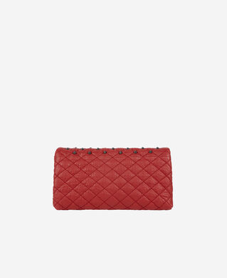 The Kooples WOMEN RED small heritage clutch in red leather