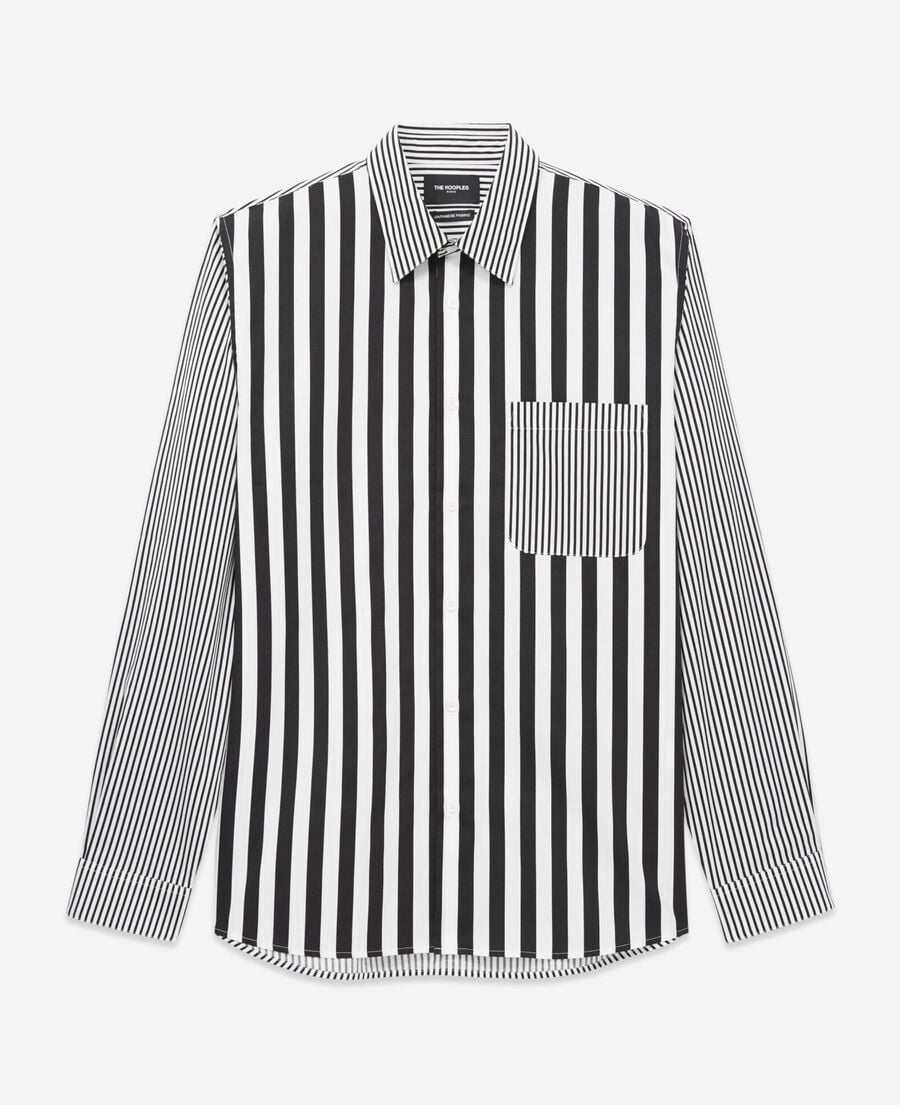 The Kooples H BLACK WHITE shirt with classic collar