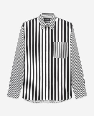 The Kooples H BLACK WHITE shirt with classic collar