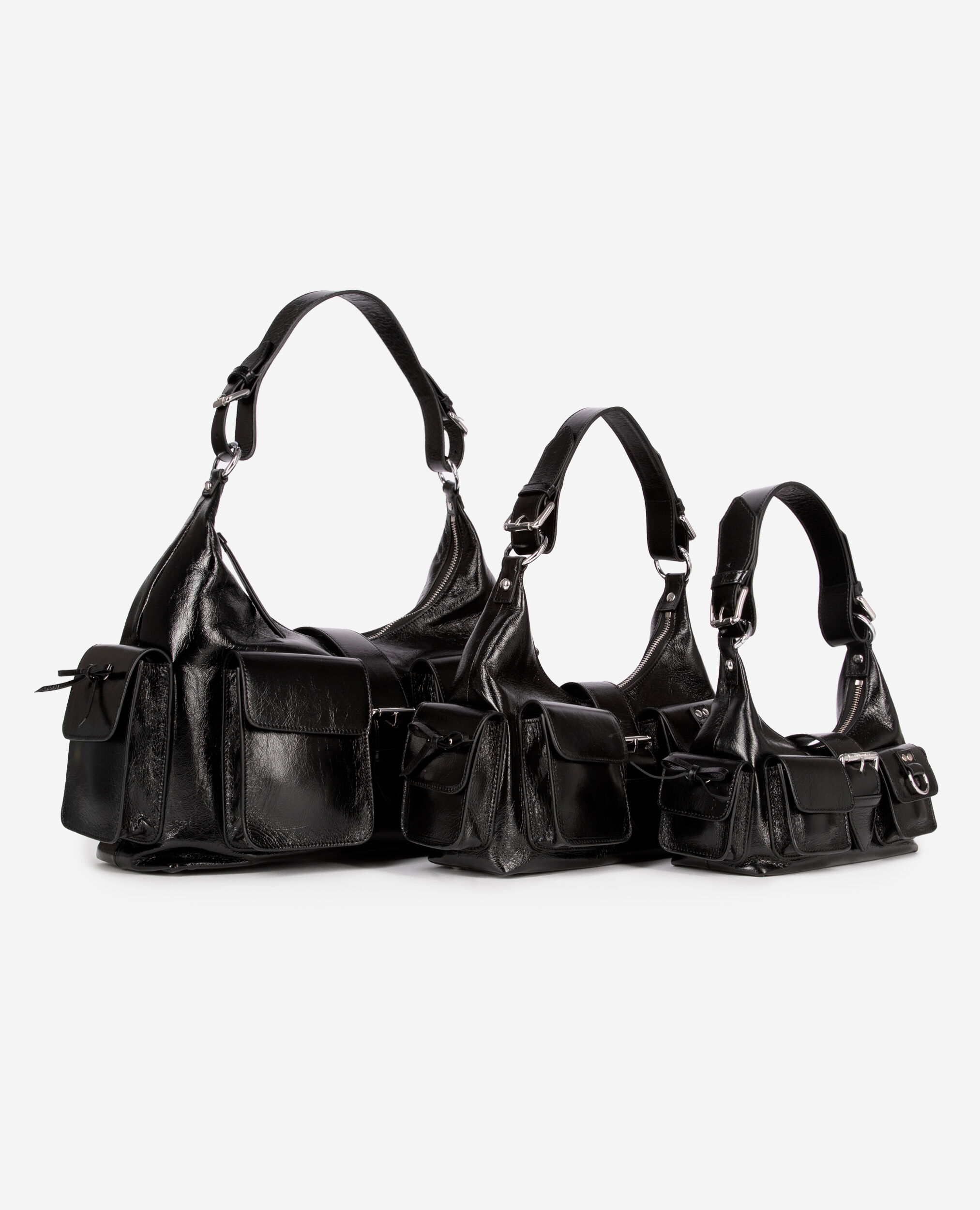 Black leather Amelia XL bag | The Kooples US