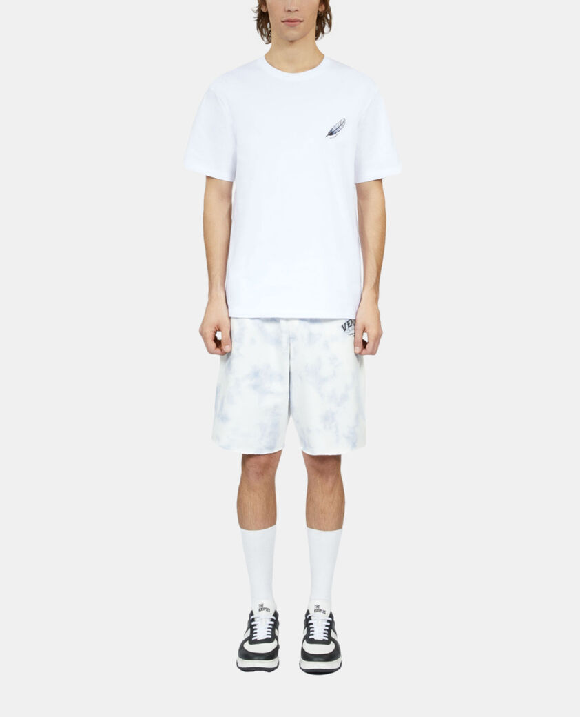The Kooples H WHITE white t-shirt with feather embroidery