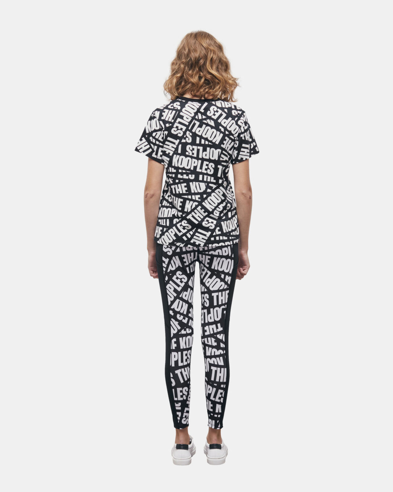 The Kooples WOMEN BLACK / WHITE t-shirt with the kooples logo