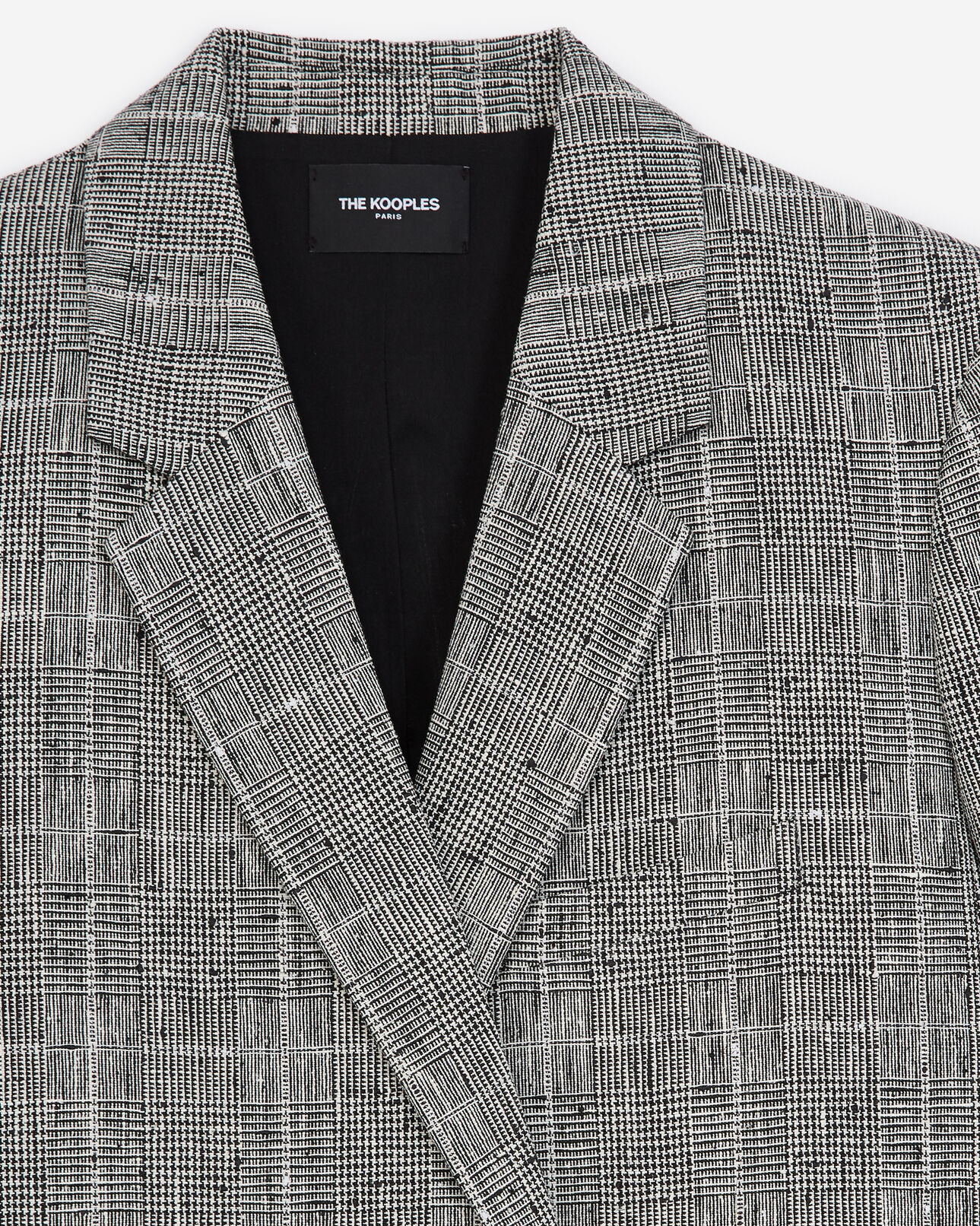 The Kooples DAMEN BLACK WHITE jacke fließend grau prince-of-wales-motiv