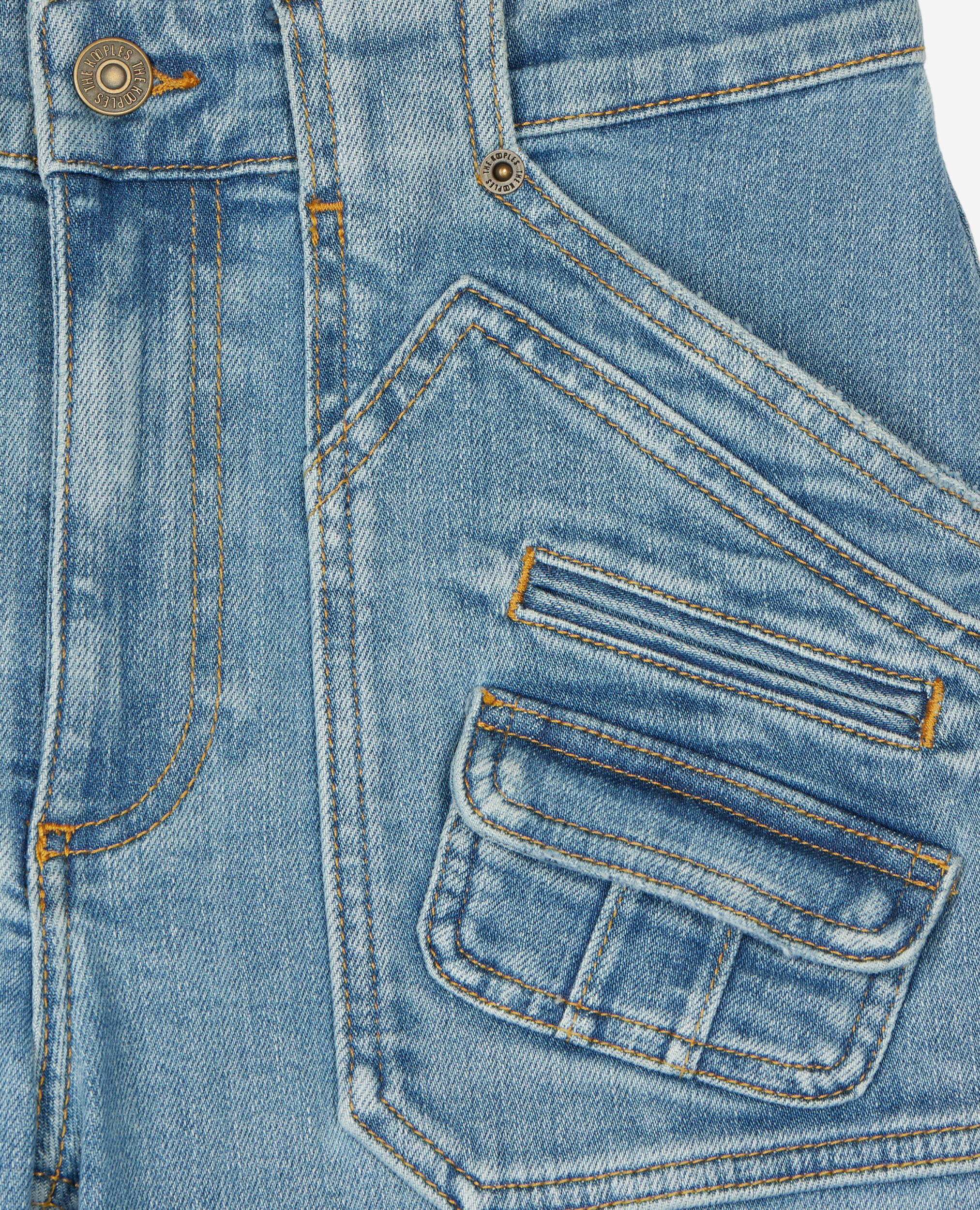 Blaue Jeans mit ausgestelltem Bein, BLUE, hi-res image number null