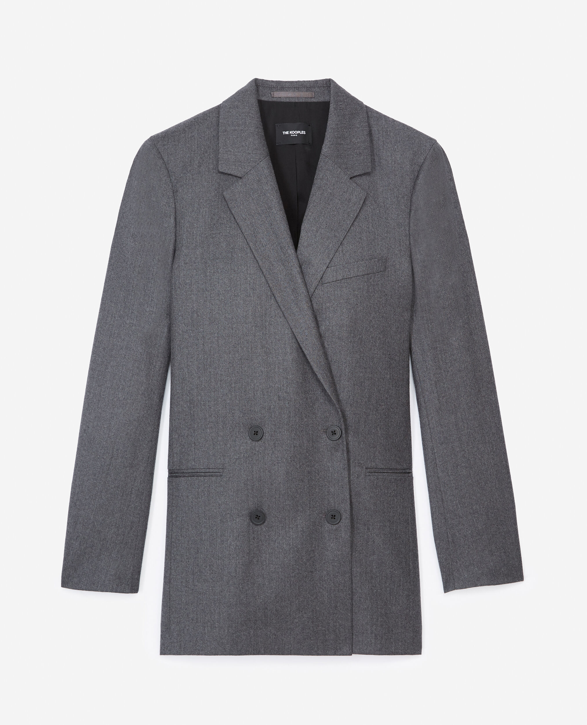 Dark gray structured jacket, GREY, hi-res image number null