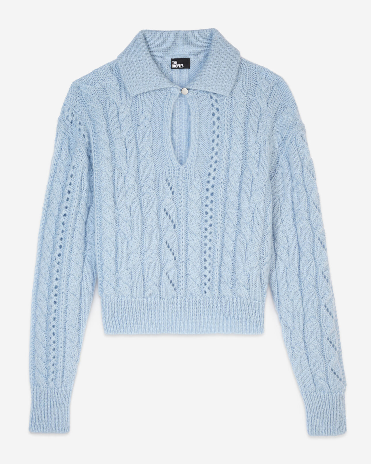 The Kooples FEMME BLUE pull en laine mélangée bleu ciel