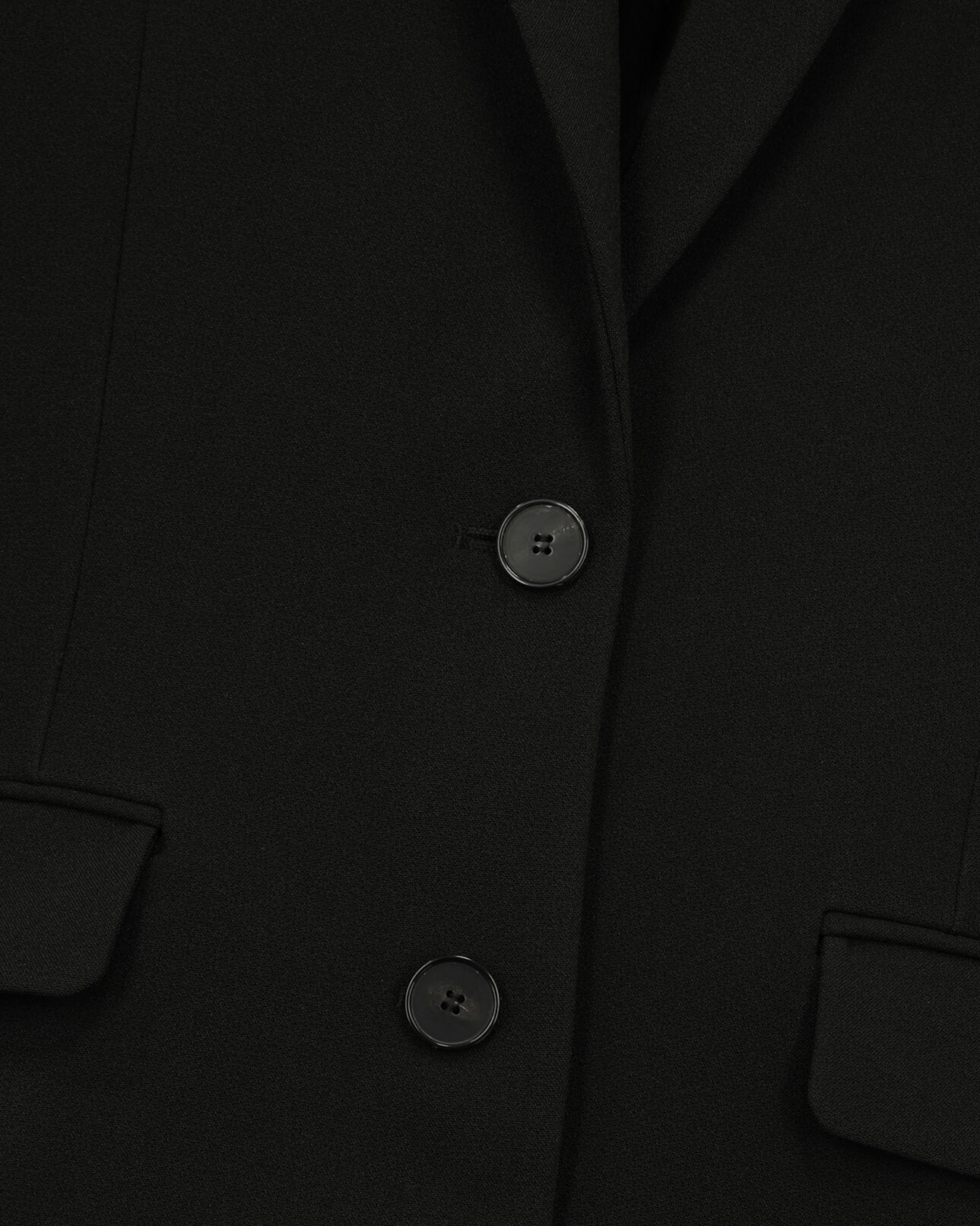 The Kooples WOMEN BLACK black crêpe suit jacket straight cut