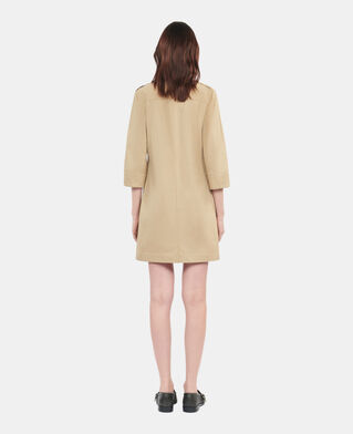 The Kooples FEMME BEIGE robe saharienne courte beige 