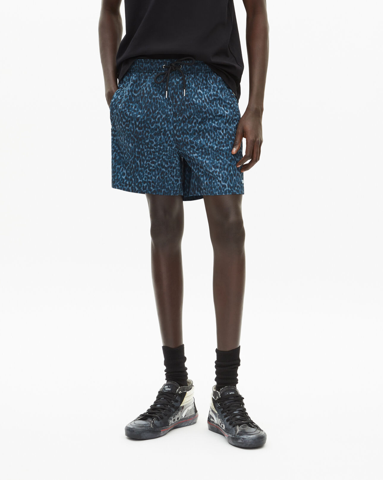 The Kooples HOMME BLUE maillot de bain imprimé bleu