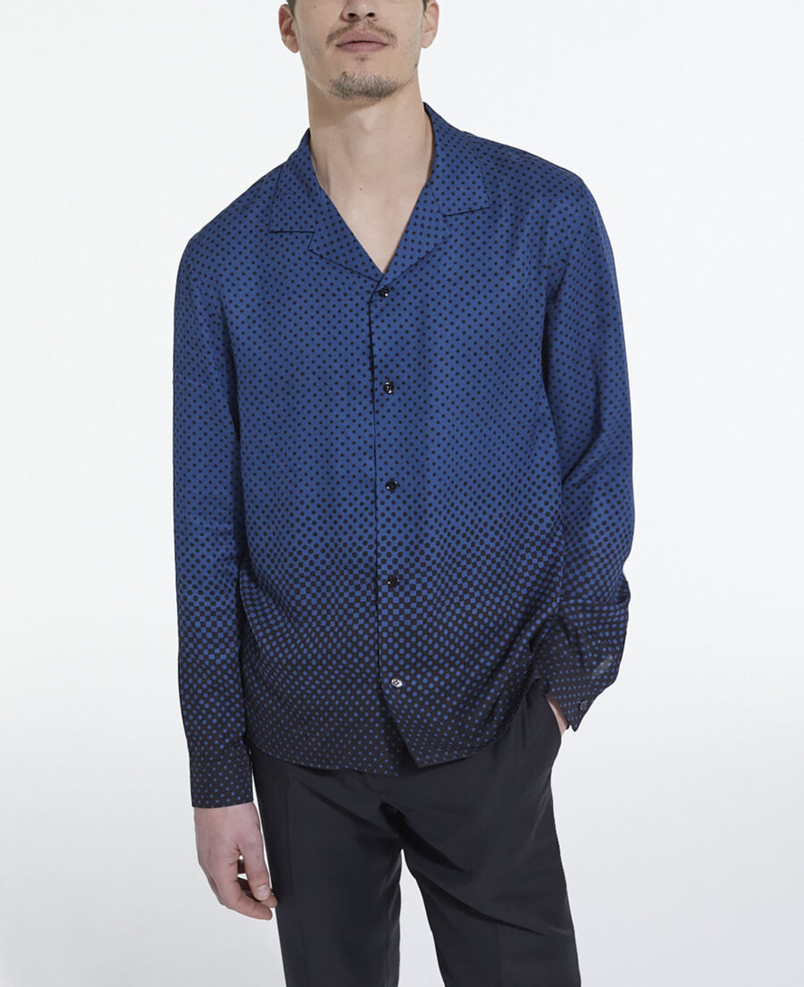 printed hawaiian collar shirt