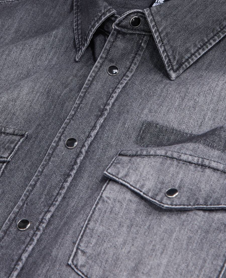graues hemd aus denim