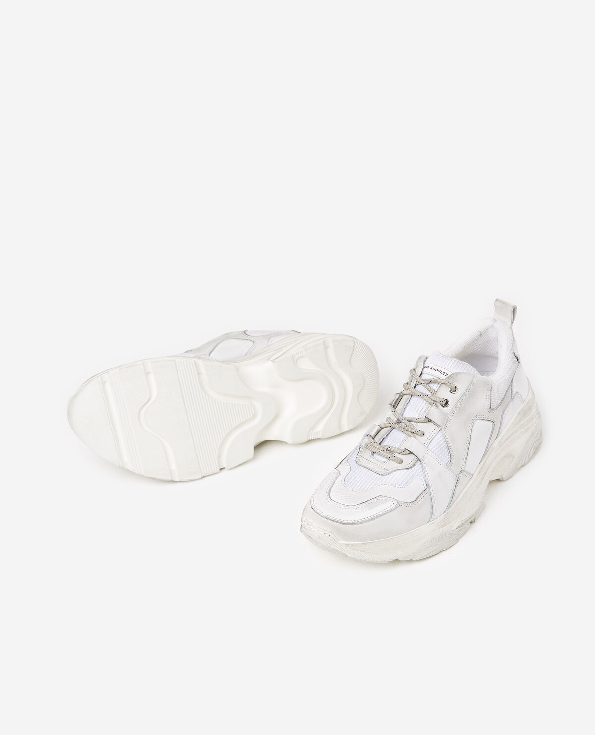 Wide sole white trainers The Kooples UK