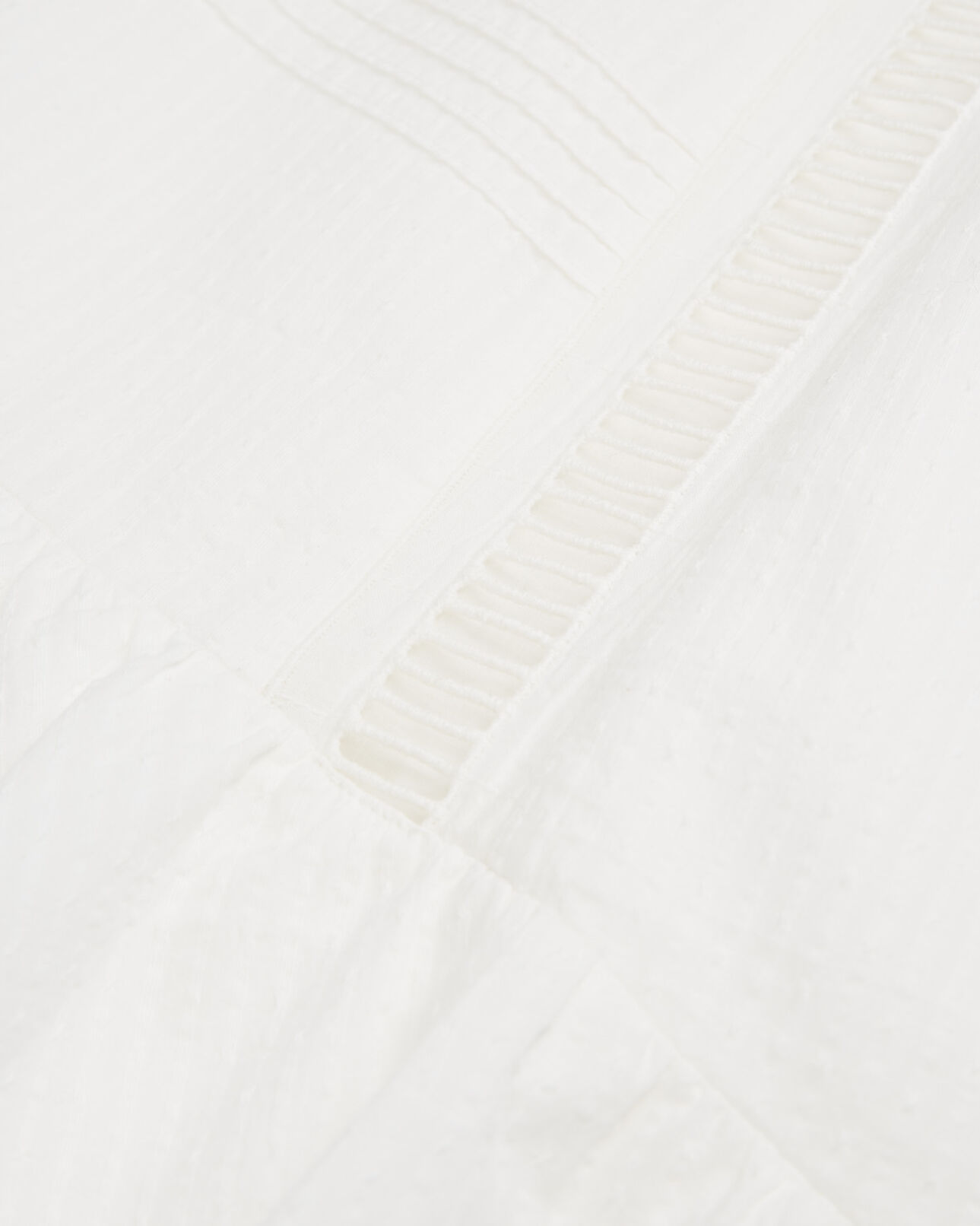 The Kooples MUJER OFF WHITE falda corta blanco crudo algodón inglés