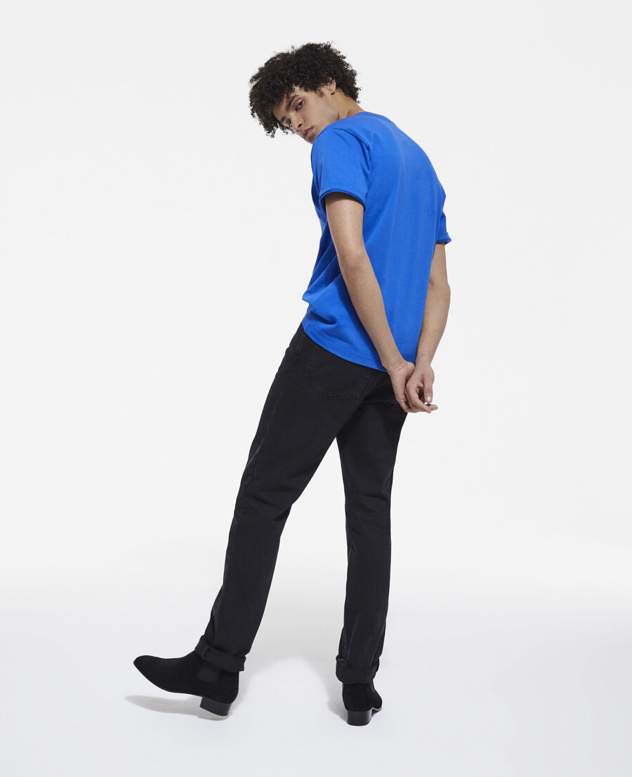 blue screen print t-shirt