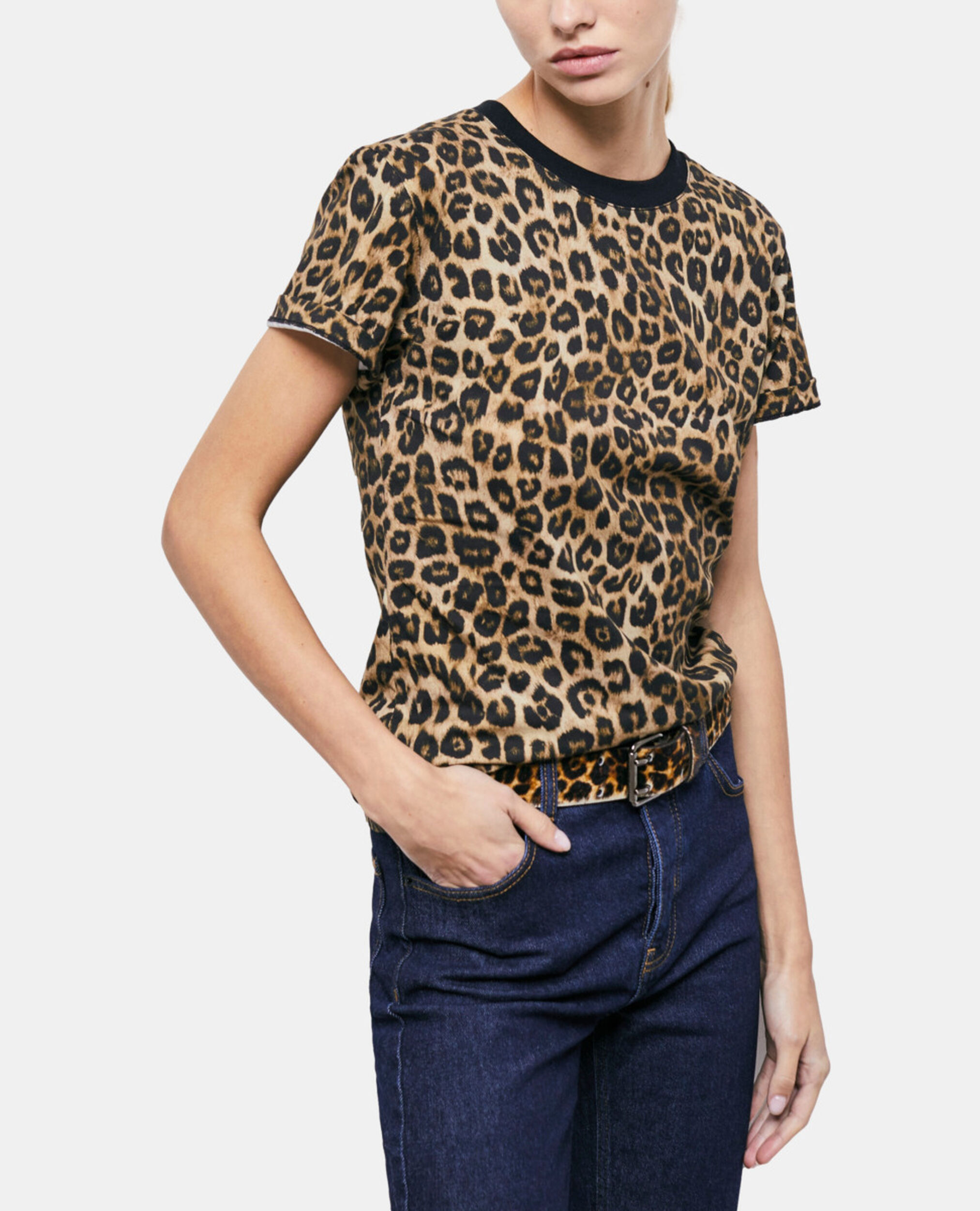 T-shirt Femme léopard, LEOPARD, hi-res image number null