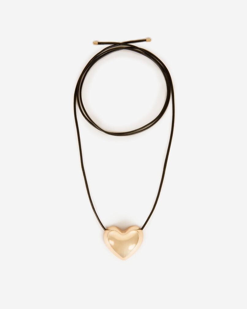 The Kooples DAMEN GOLD goldene halskette mit herzanhänger