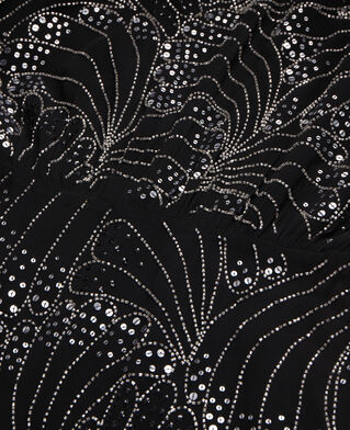 The Kooples WOMEN BLACK short black dress with sequins and beads