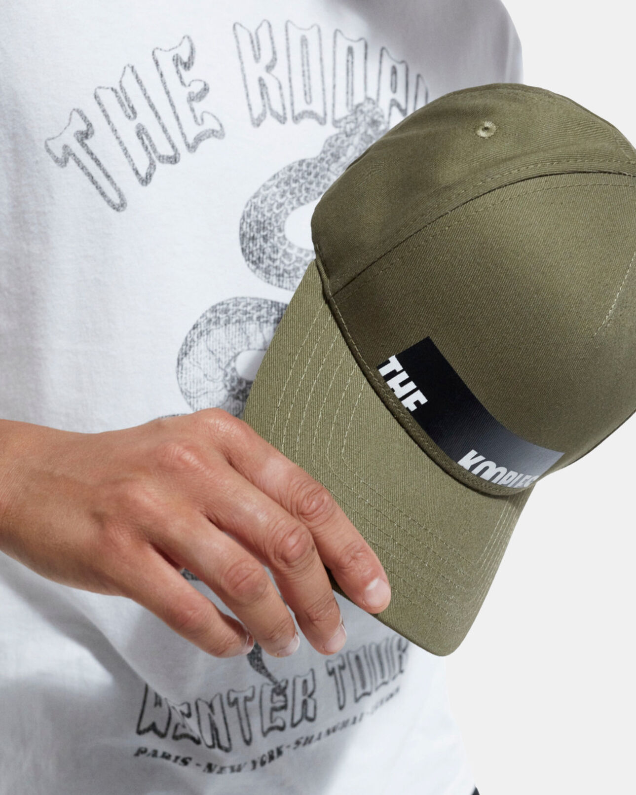 The Kooples MIXTE KAKI casquette en coton kaki