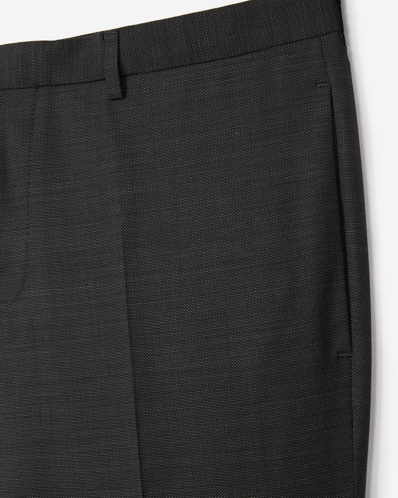 The Kooples MEN ANTHRACITE dark grey wool suit trousers with micro polka dots