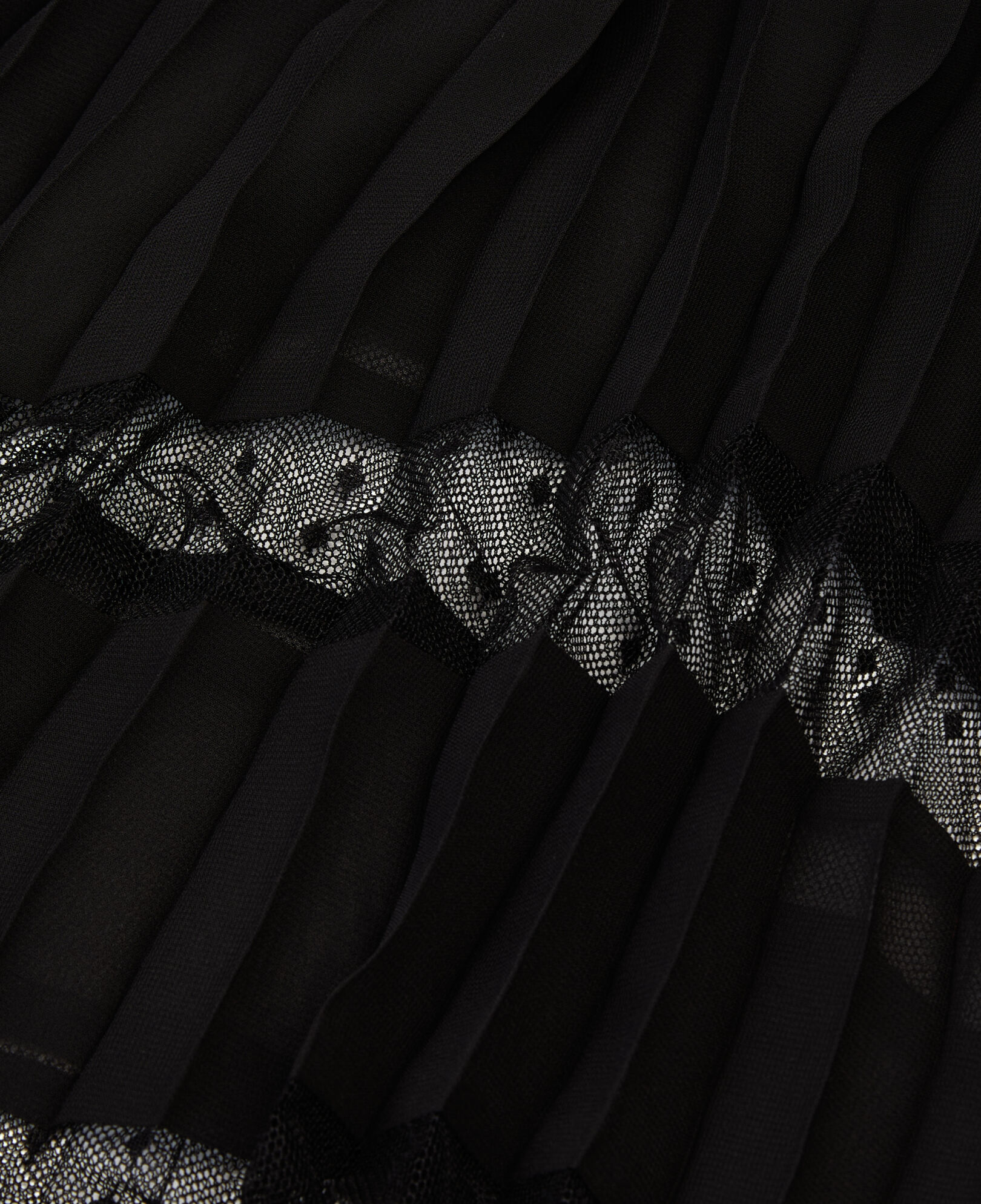 The Kooples WOMEN BLACK long black pleated dress
