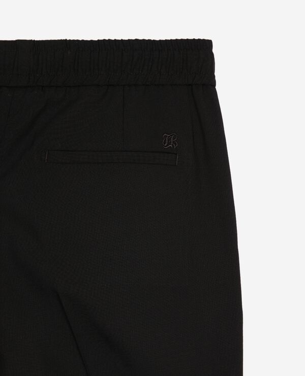 The Kooples HOMBRE BLACK pantalón recto lana negro elástico
