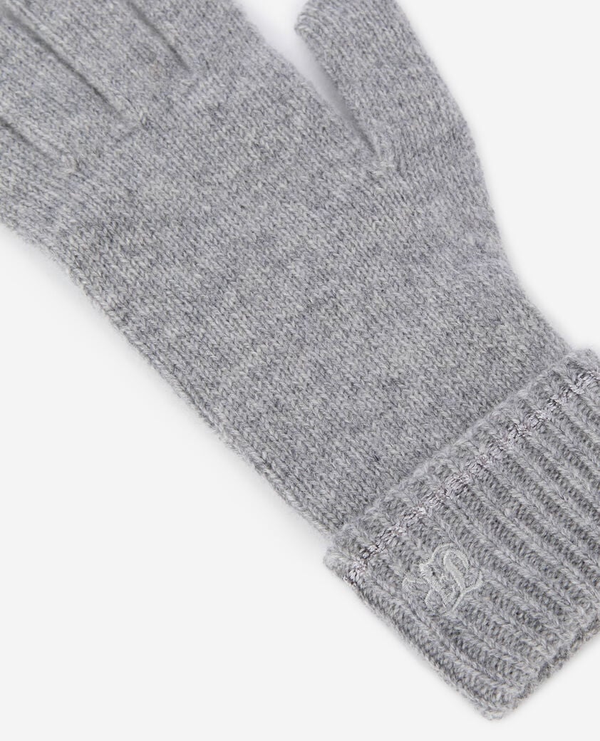 The Kooples MIXTE MIDDLE GREY MEL gants en cachemire gris