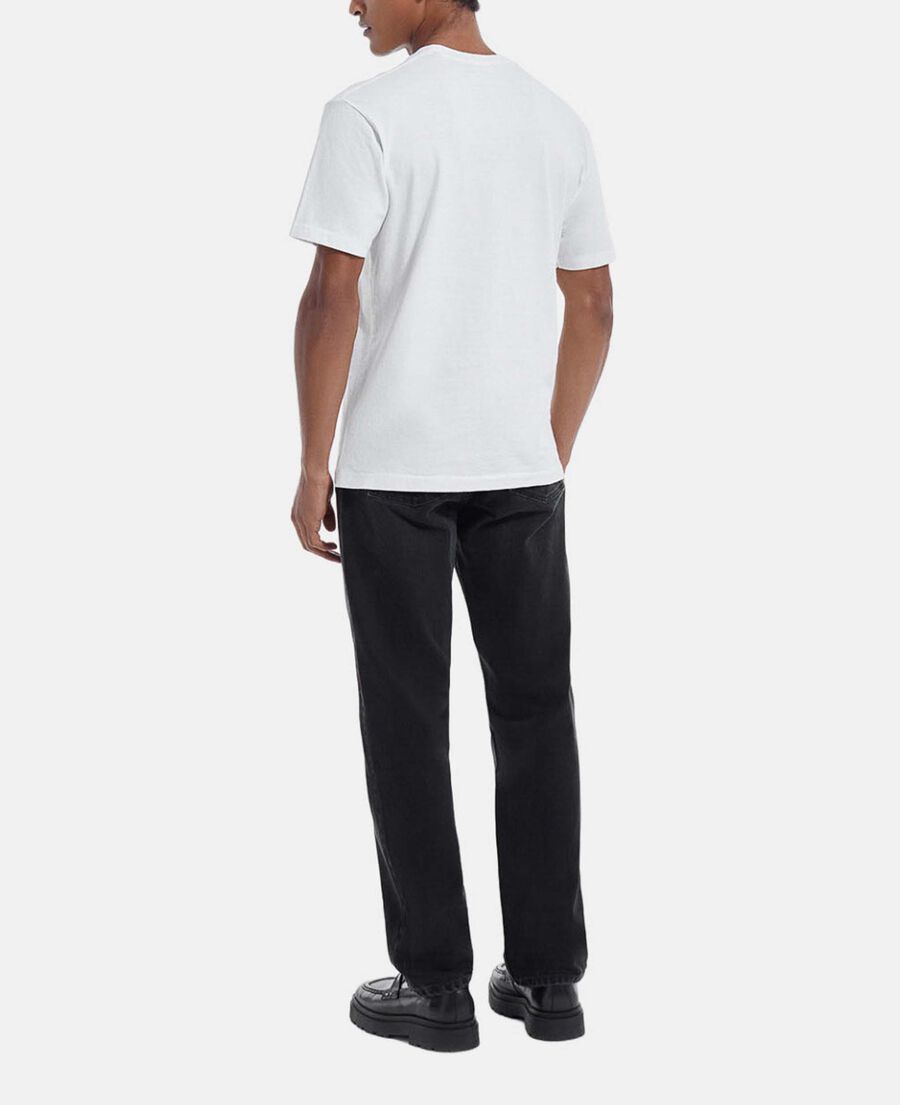 ecru cotton t-shirt with rock-style motif