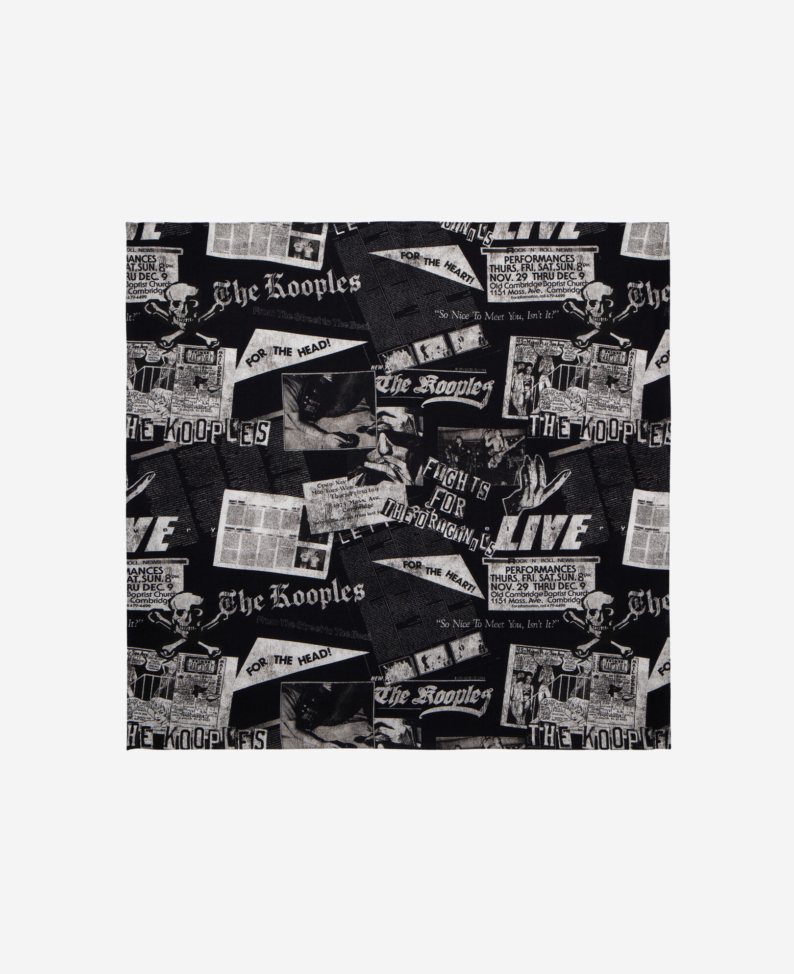 The Kooples DAMEN BLACK WHITE halstuch mit print aus wolle und seide