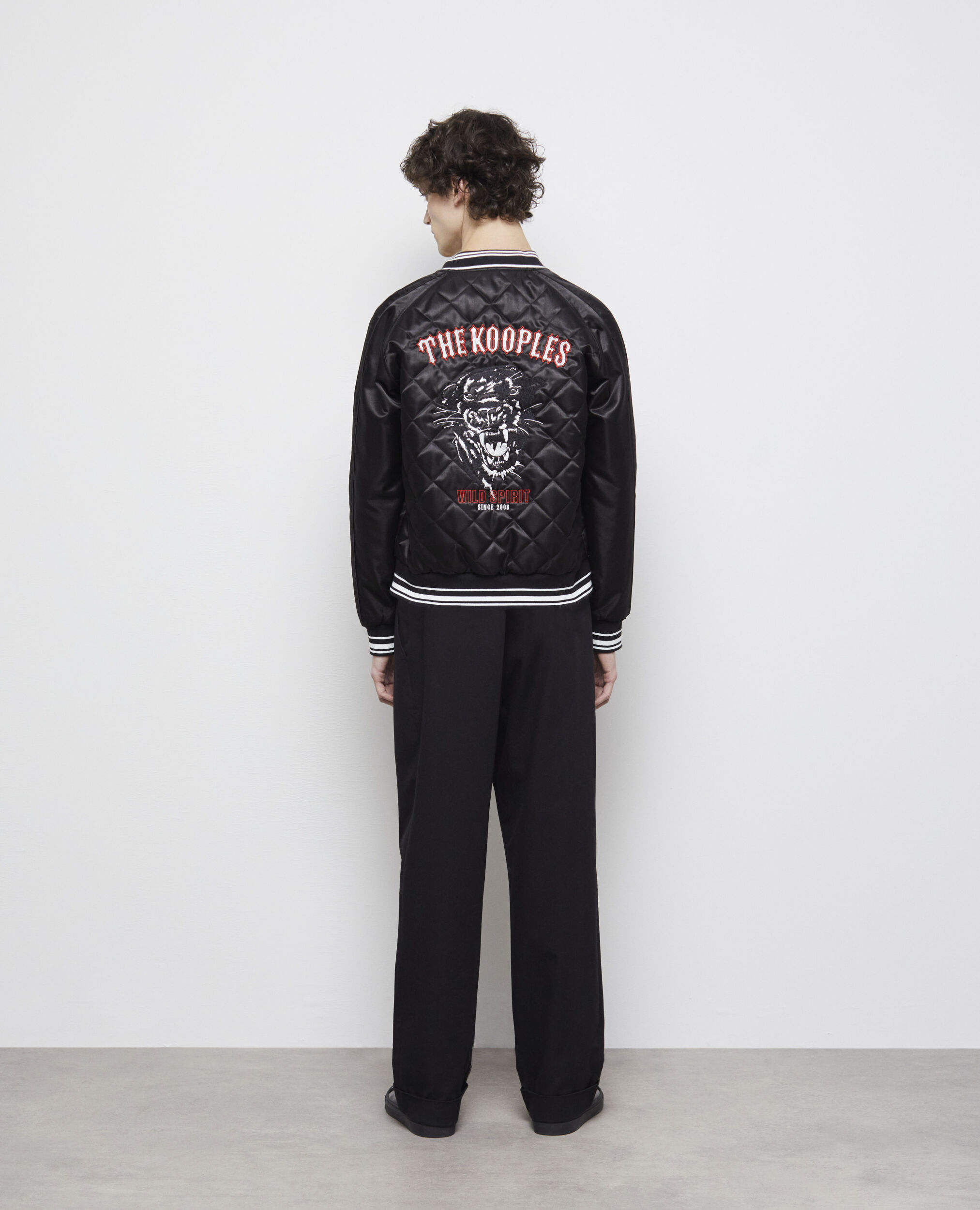 Embroidered black jacket, BLACK, hi-res image number null