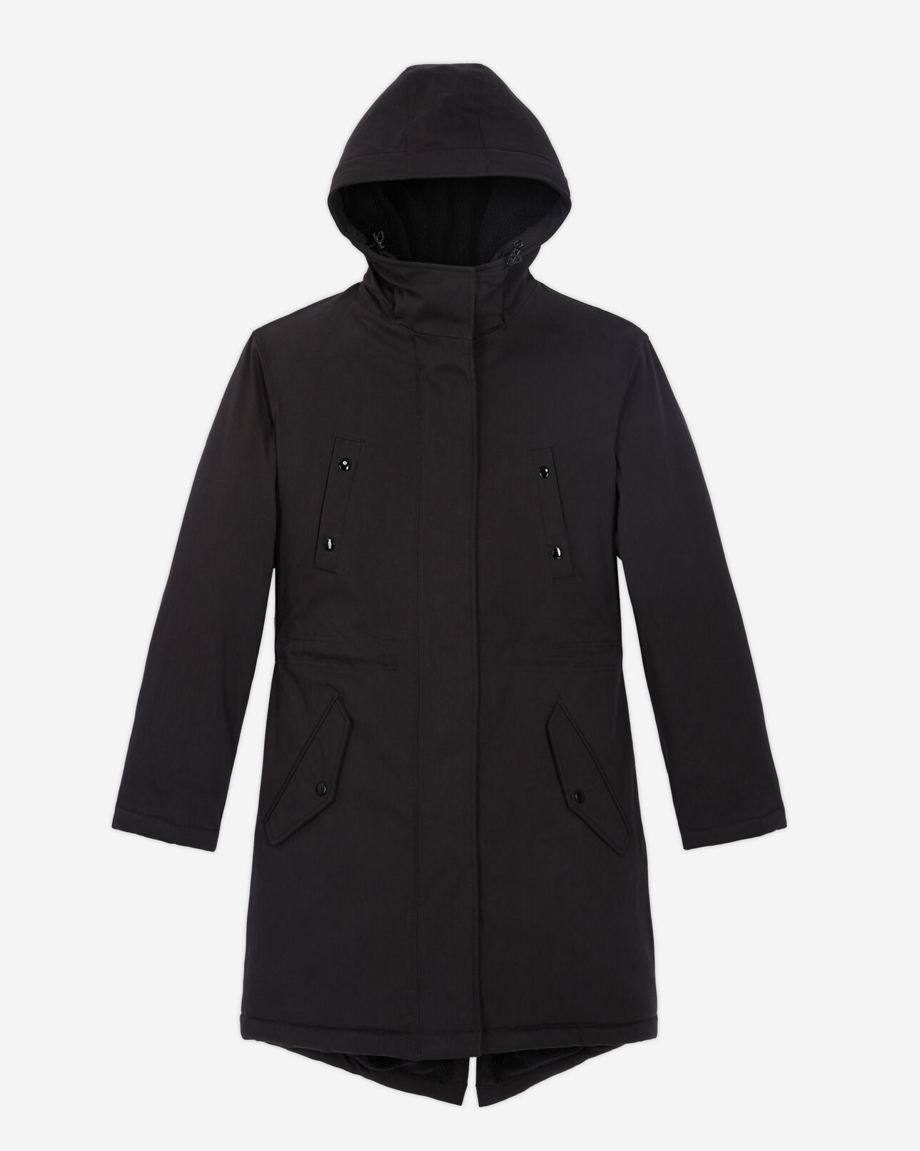 The Kooples WOMEN BLACK long black parka
