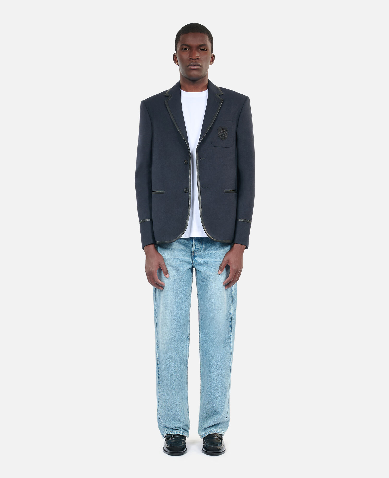 The Kooples MEN DARK NAVY navy blue wool-blend jacket