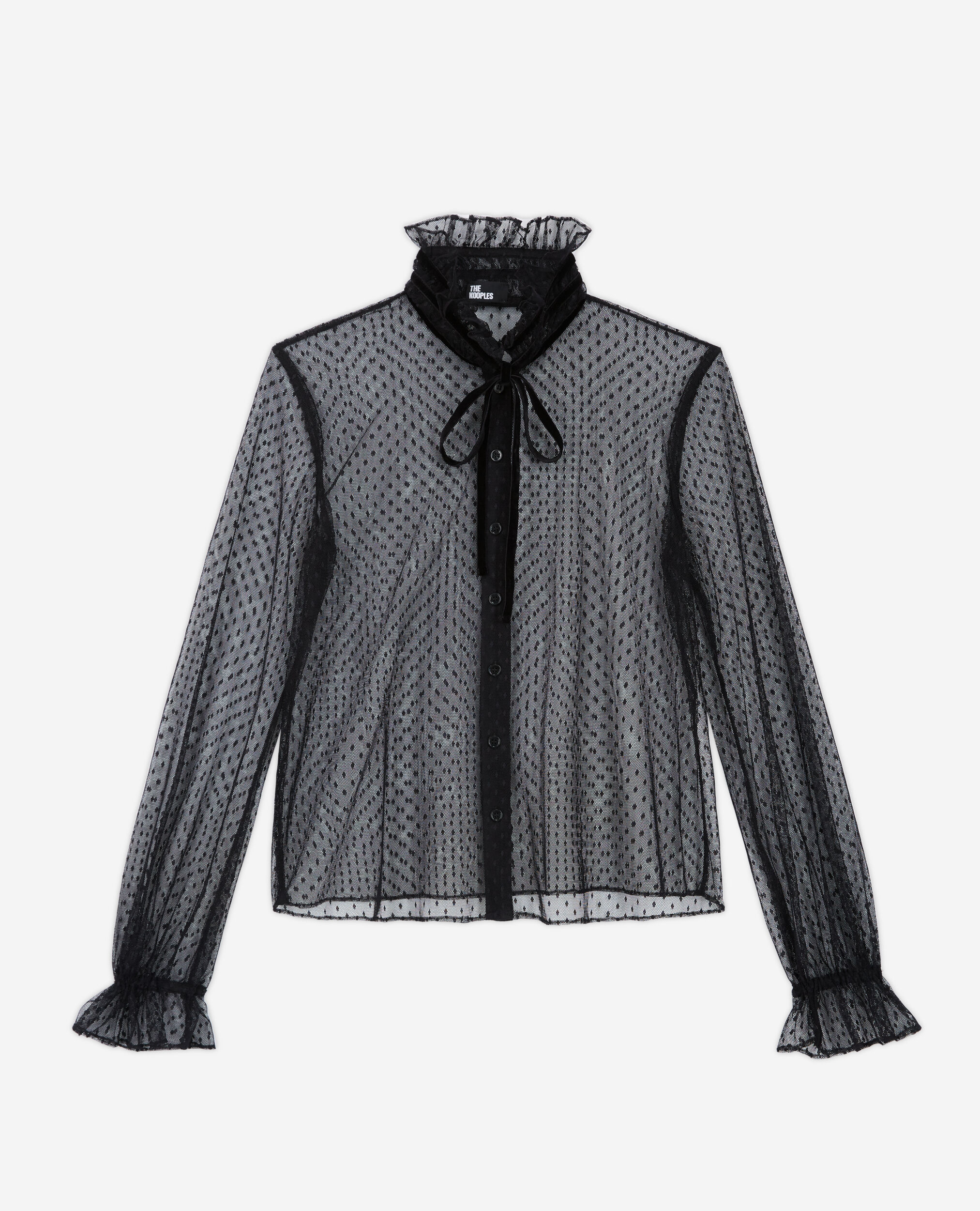 Black mesh top