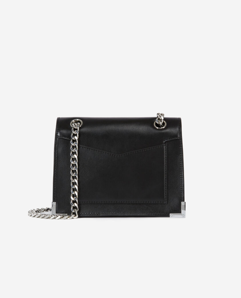 The Kooples WOMEN BLACK BRUT small emily chaine bag in black leather