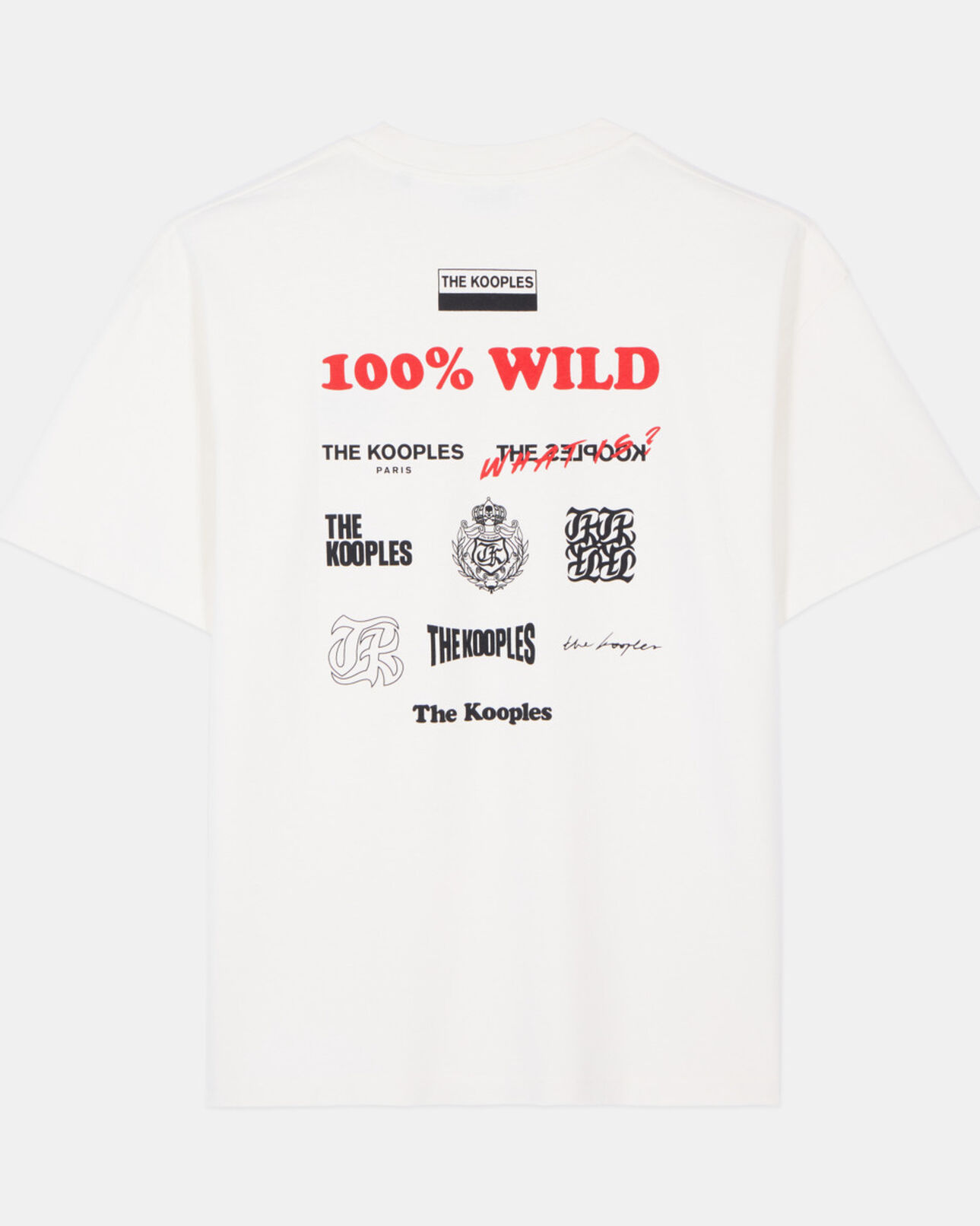 The Kooples H ECRU oversized t-shirt with ecru screen printing