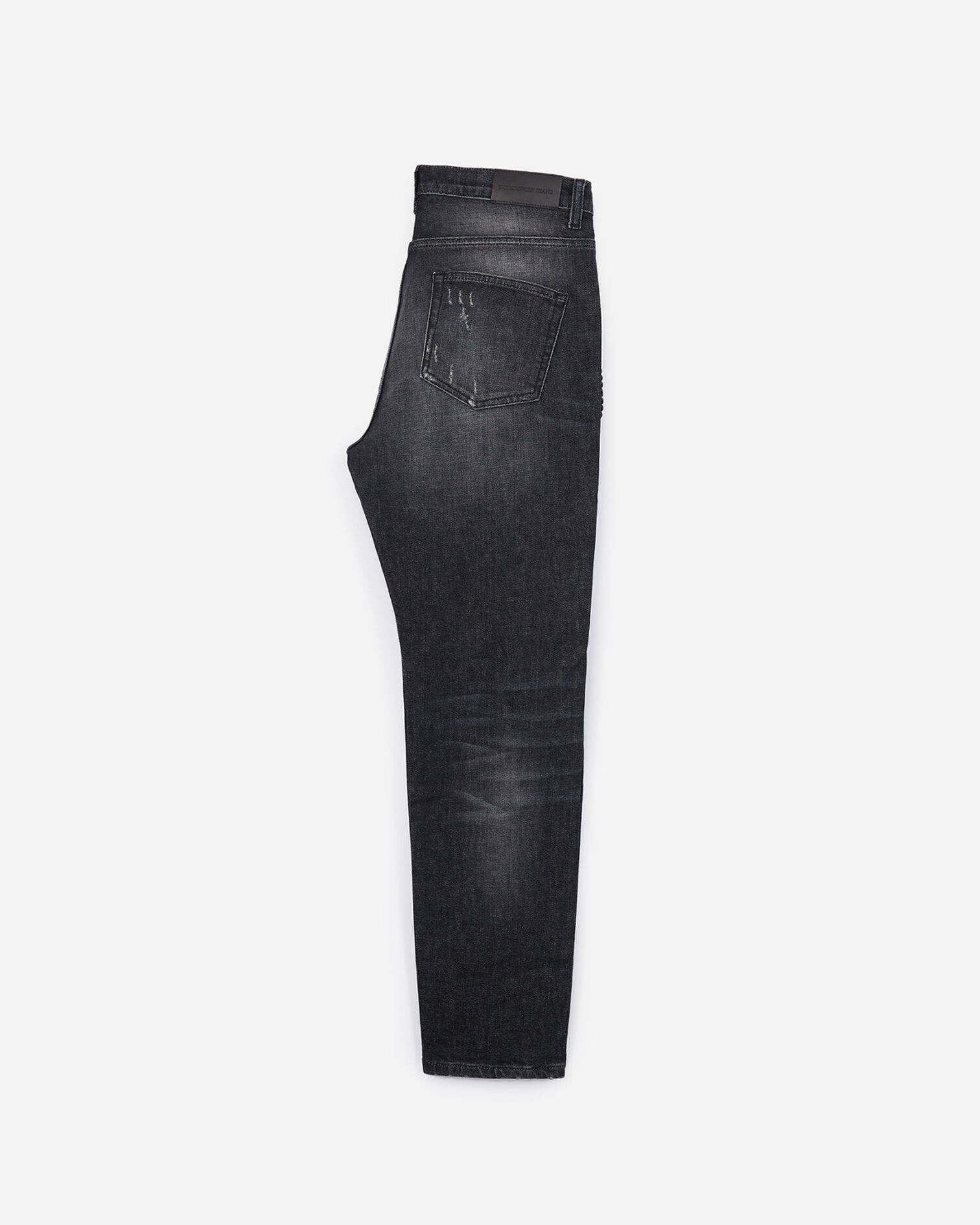 Tapered grey ripped jeans, BLACK DENIM, hi-res image number null