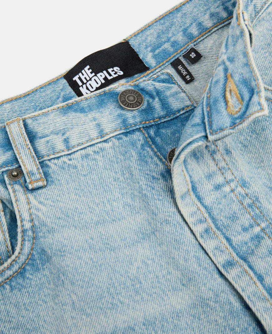 The Kooples HERREN BLUE/GREEN blaue jeans mit geradem bein