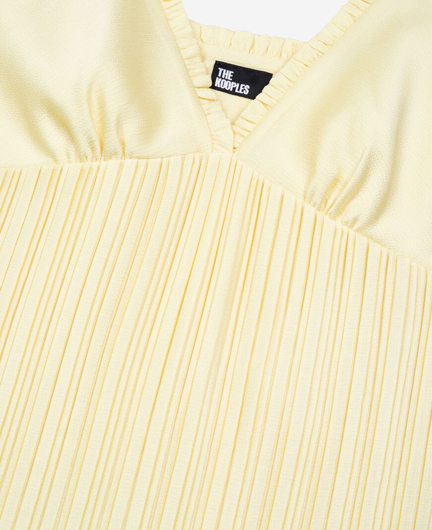 The Kooples WOMEN YELLOW yellow pleated camisole