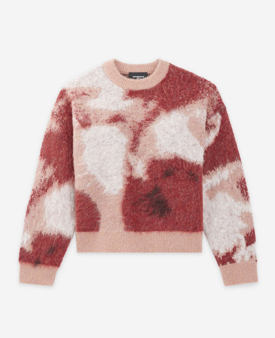The Kooples F PINK round neck jumper with faded pattern