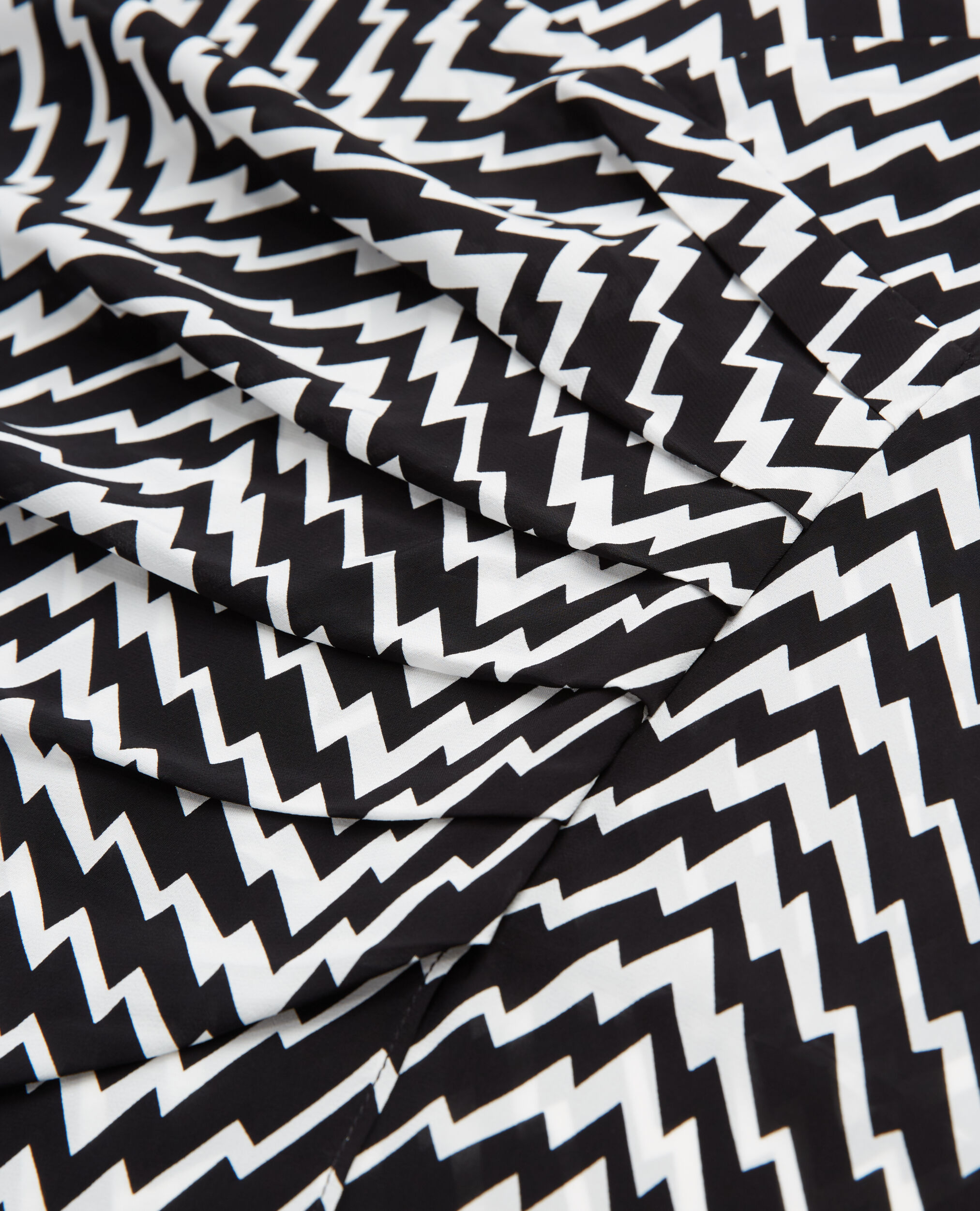 Short black draped skirt, BLACK WHITE, hi-res image number null
