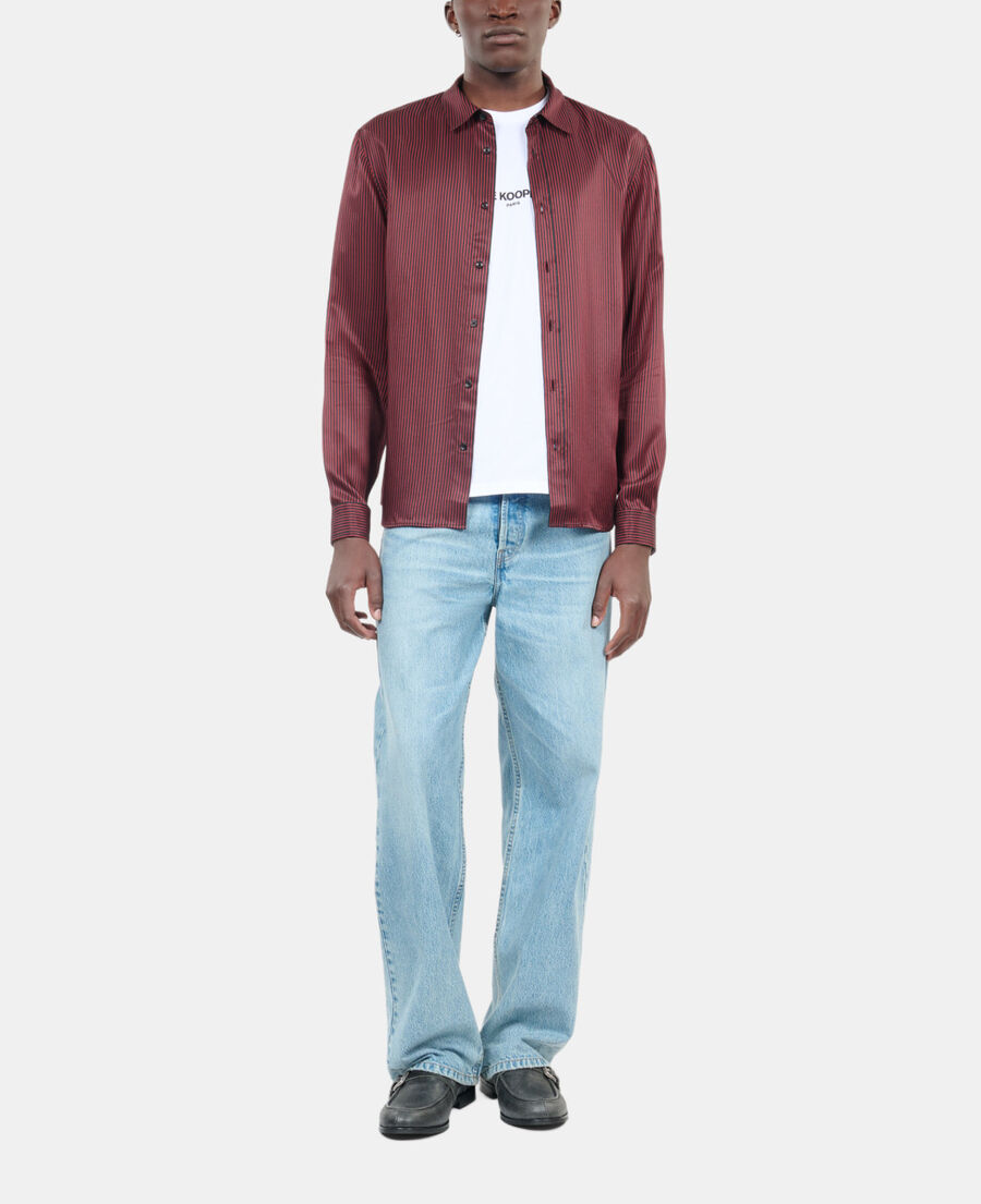 The Kooples MEN BLACK - RED black and red striped shirt