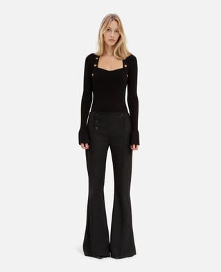 The Kooples WOMEN BLACK black flare pants