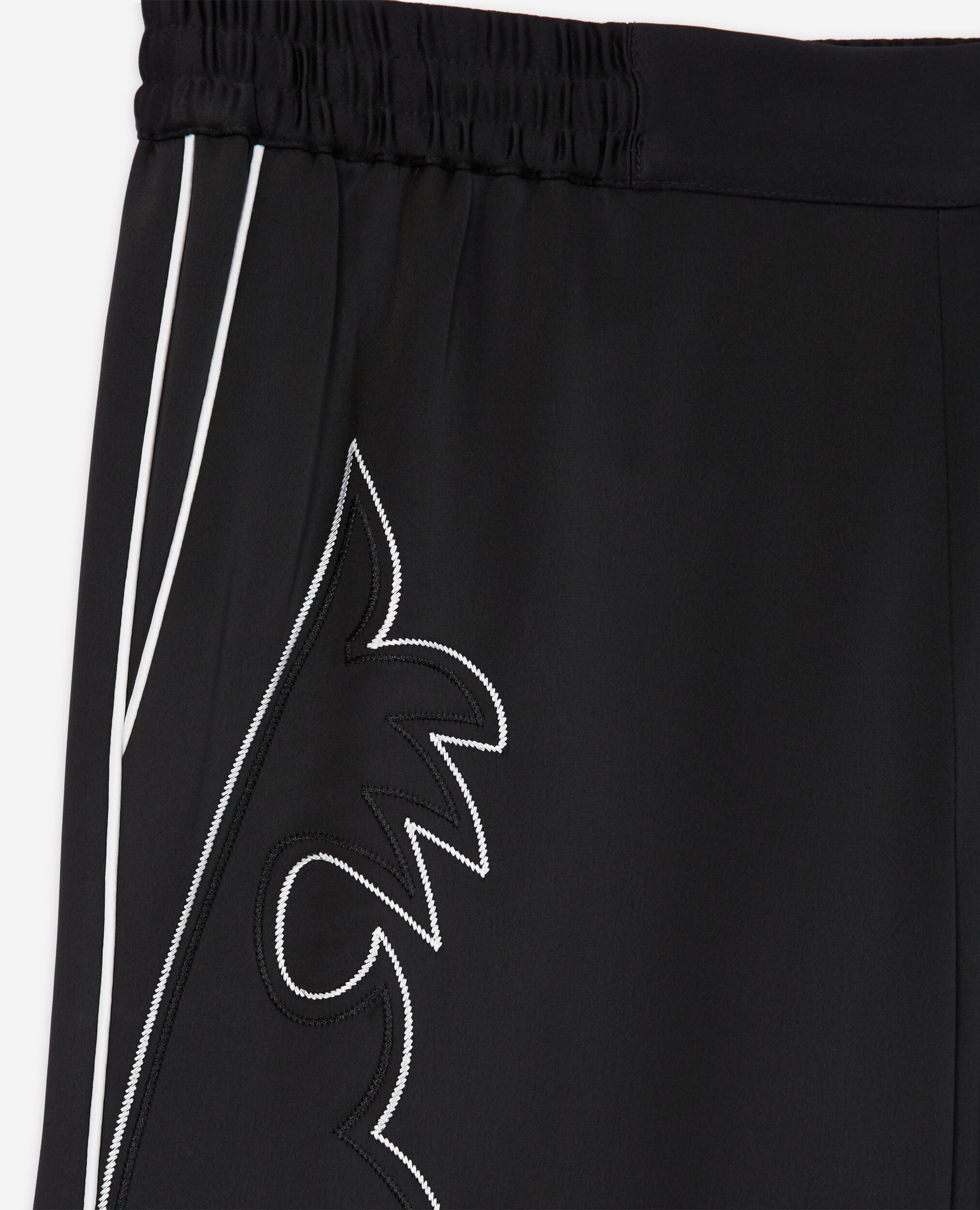 Pantalón negro bordado Western, BLACK, hi-res image number null