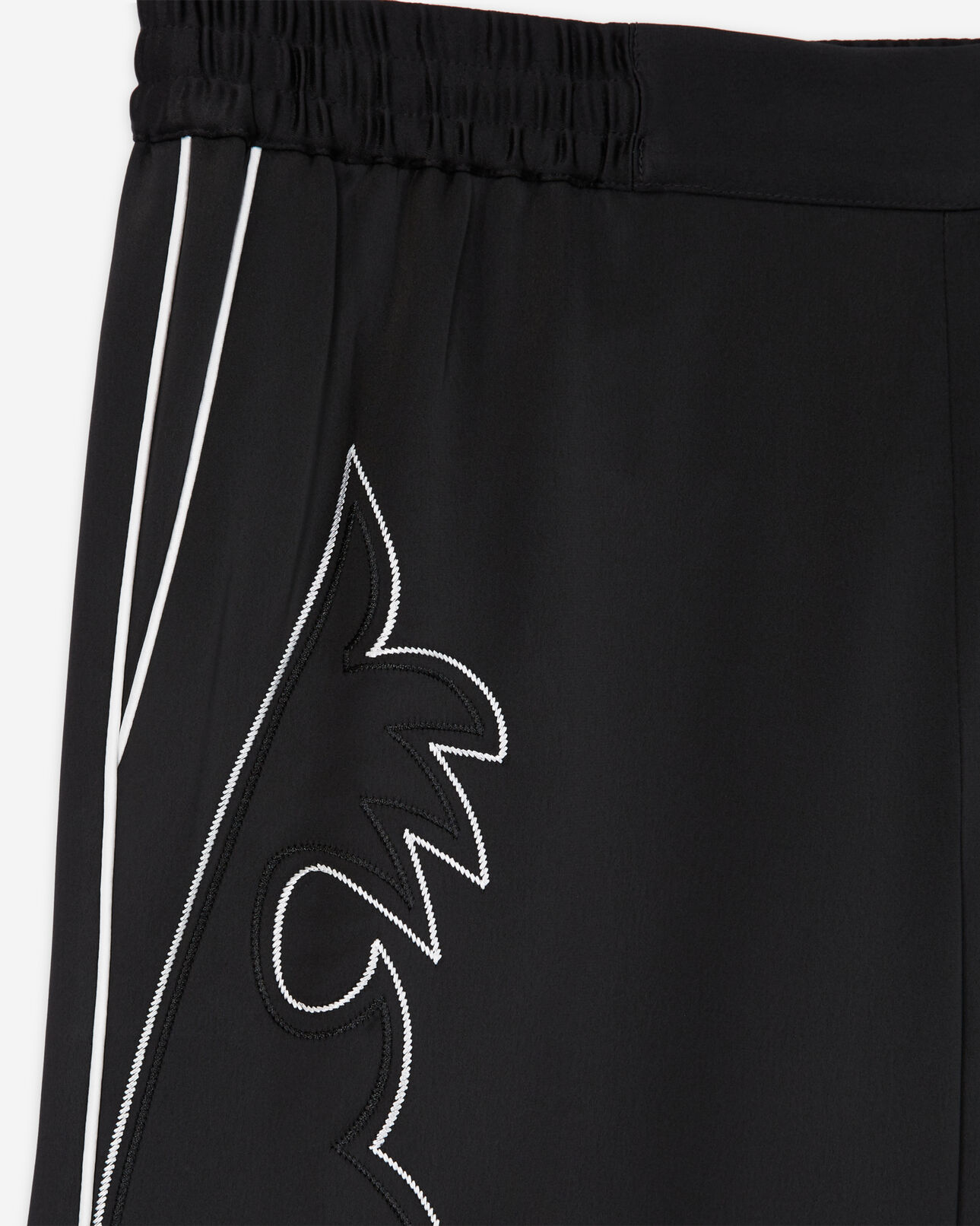 The Kooples FEMME BLACK pantalon noir avec broderie western