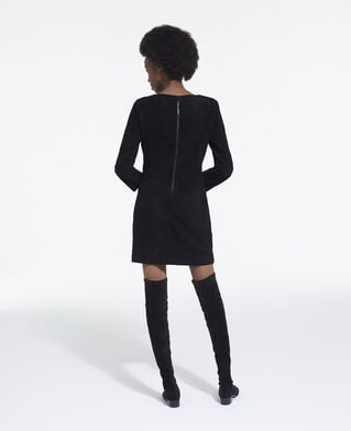 The Kooples DAMEN BLACK schwarzes lederkleid