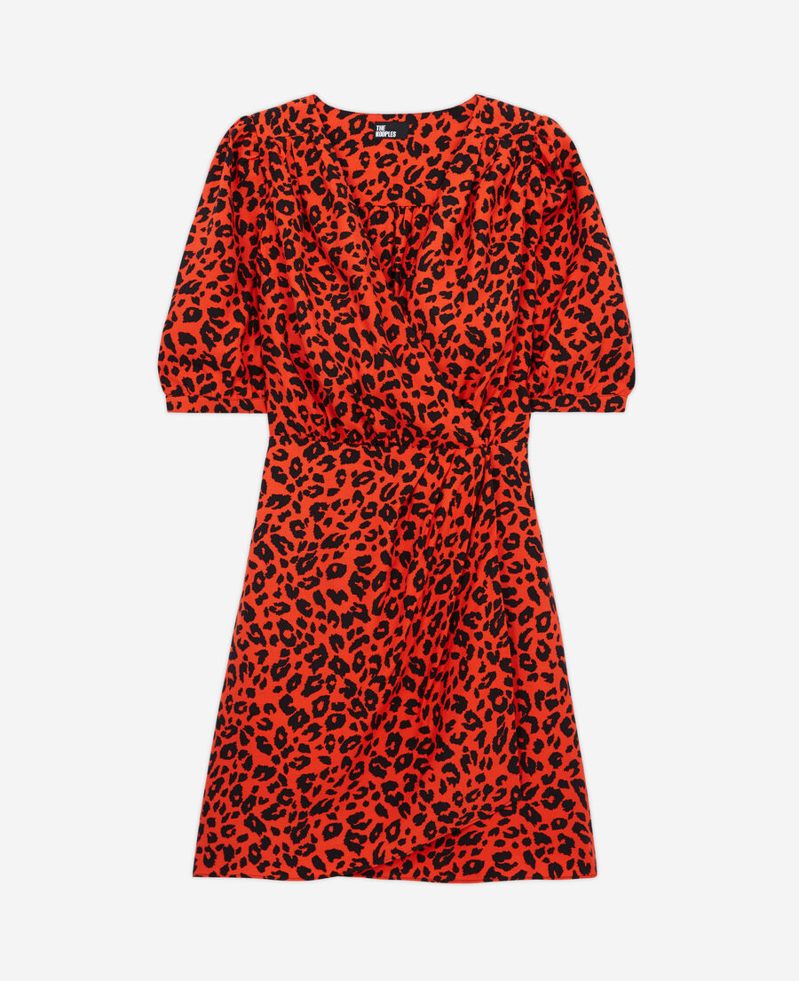 robe courte léopard