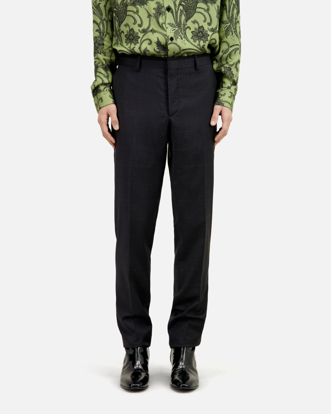 The Kooples HOMBRE DARK GREY pantalón traje príncipe gales gris lana